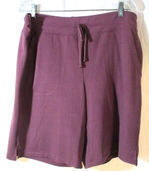 Athletic Women's Purple Mid Rise Stretch Drawstring Waist Shorts NWT Size XL